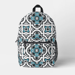 Portuguese tile printed backpack