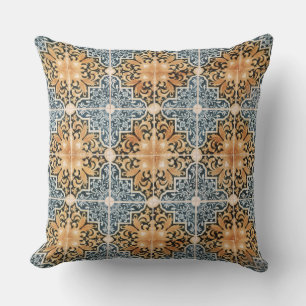 Portuguese Tile Throw Pillow