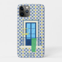 Portuguese tiles and window balcony with bird