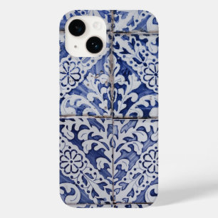 Portuguese Tiles - Azulejo Blue and White Floral   Case-Mate iPhone 14 Case