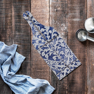 Portuguese Tiles - Azulejo Blue and White Floral Cutting Board