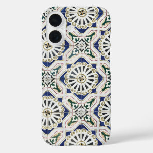 Portuguese Tiles - Azulejo Colourful Geometric iPhone 16 Case
