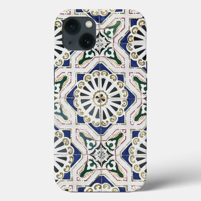Portuguese Tiles - Azulejo Colourful Geometric Case-Mate iPhone Case (Back)