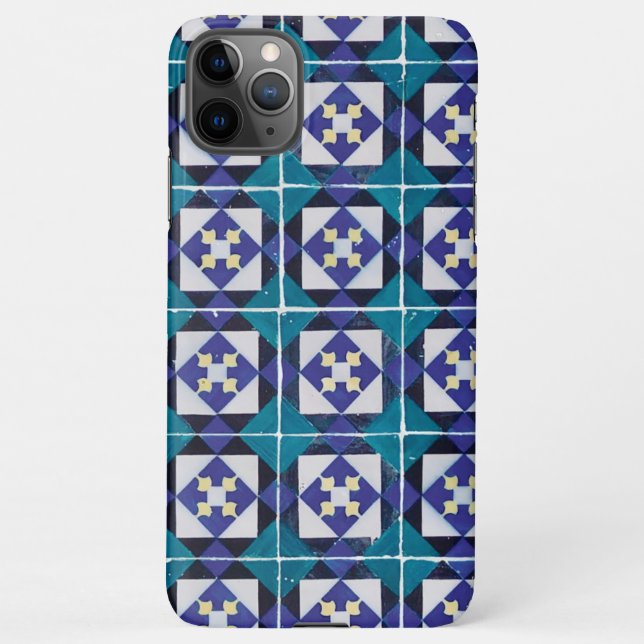 Portuguese Tiles - Azulejo Diamond Geometric iPhone Case (Back)