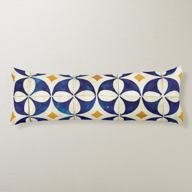 Portuguese Tiles - Azulejo Pattern Design Body Pillow (Front)