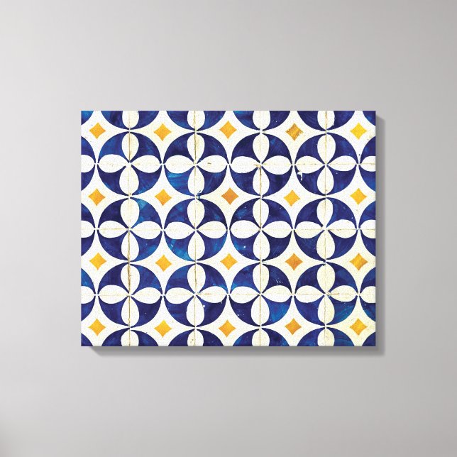 Portuguese Tiles - Azulejo Pattern Design Canvas Print (Front)
