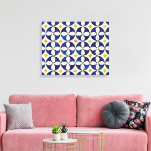 Portuguese Tiles - Azulejo Pattern Design Canvas Print
