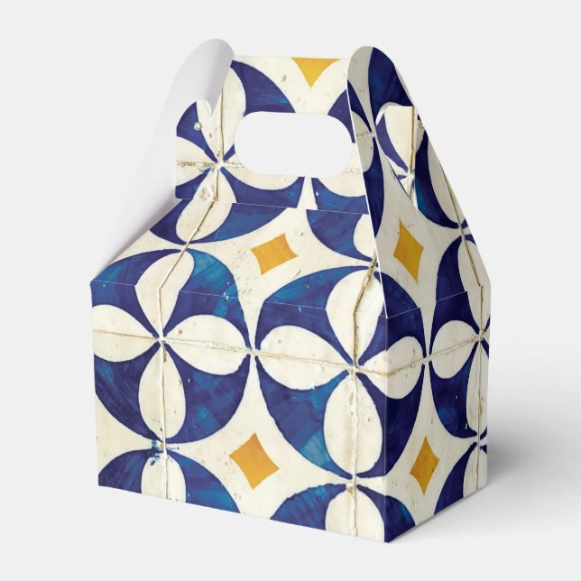 Portuguese Tiles - Azulejo Pattern Design Favor Box (Front Side)