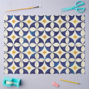 Portuguese Tiles - Azulejo Pattern Design Tissue Paper