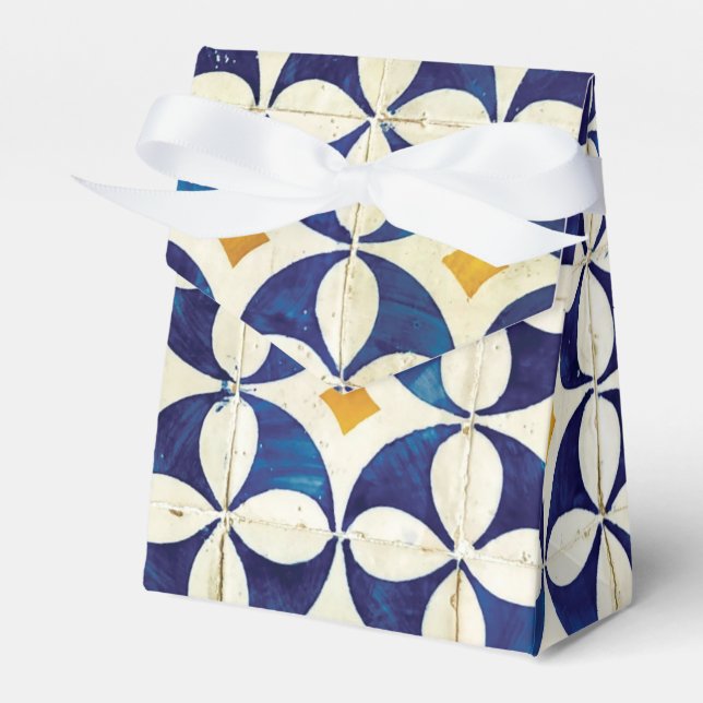 Portuguese Tiles - Azulejo Pattern Favor Box (Front Side)
