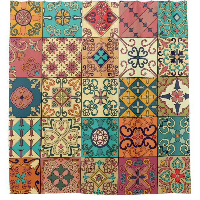 Portuguese tiles: Azulejo style seamless pattern. (Front)