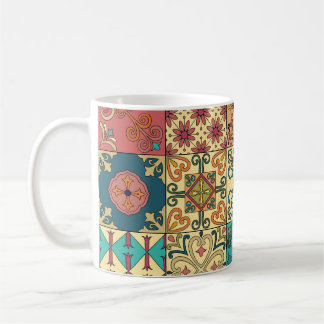 Portuguese tiles: Azulejo style seamless pattern. Coffee Mug