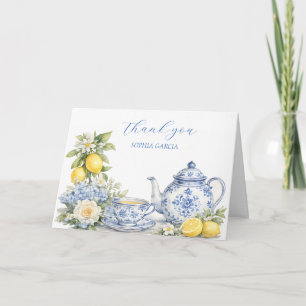 Portuguese Tiles Blue Bridal Shower Thank you Card