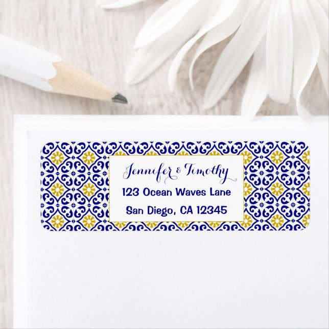 Portuguese Tiles Mediterranean Blue Wedding (Insitu)