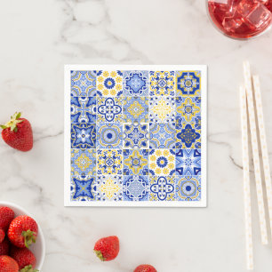 Portuguese Tiles Pattern Napkin