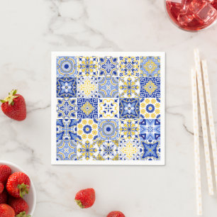Portuguese Tiles Pattern Napkin
