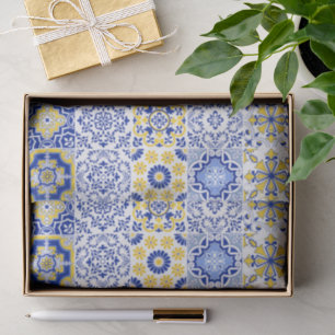 Portuguese Tiles Pattern  Tissue Paper