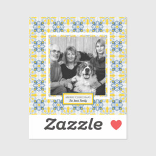 Portuguese Tiles Photo frame for family Christmas