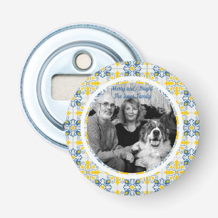 Portuguese Tiles Photo frame for family Christmas Bottle Opener
