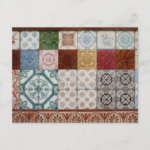 Portuguese tiles postcard