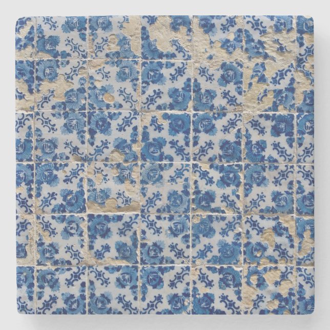 Portuguese tiles stone coaster (Front)