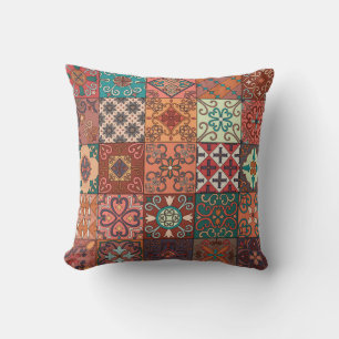 Portuguese Tiles: Talavera Style Azulejo. Throw Pillow