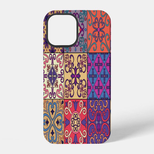 Portuguese Tiles Talavera Style Pattern iPhone Case (Back)
