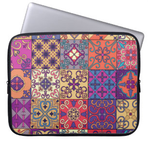 Portuguese Tiles Talavera Style Pattern Laptop Sleeve