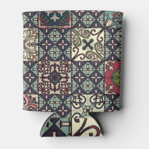 Portuguese Tiles: Talavera Style Seamless Can Cooler