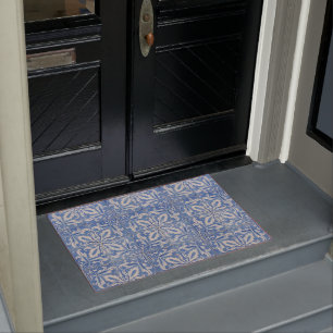 Portuguese Tiles Vintage Azulejos Blue White Doormat