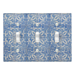 Portuguese Tiles Vintage Azulejos Blue White Light Switch Cover