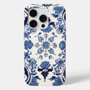 Portuguese Tiles Vintage Blue And White iPhone 15 Pro Case