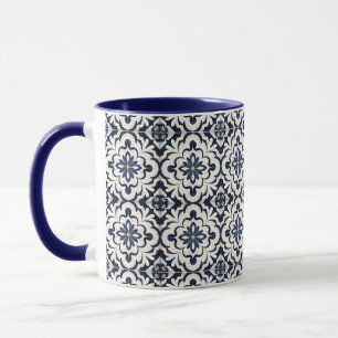 Portuguese Tiles Vintage Blue And White  Mug