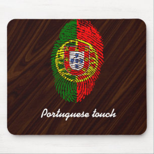 Portuguese touch fingerprint flag mouse pad