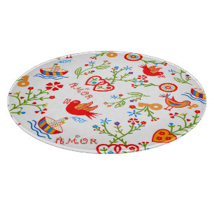Portuguese valentine's love handkerchiefs cutting board