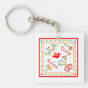 Portuguese valentine's love handkerchiefs  keychain