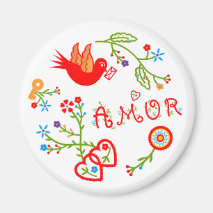 Portuguese valentine's love handkerchiefs magnet