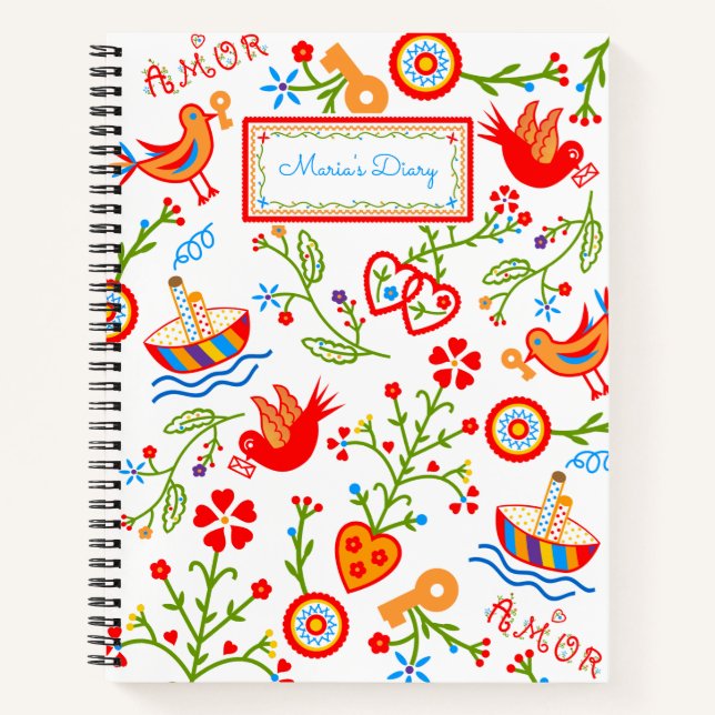 Portuguese valentine's love handkerchiefs  notebook (Front)