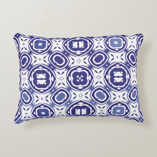 Portuguese vintage azulejo tiles. Minimal design. Accent Pillow (Front)