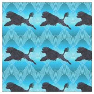 Portuguese Water Dog Diving Lion Waves T Fabric