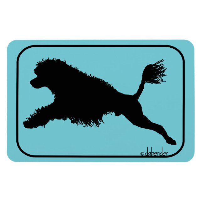 Portuguese Water Dog Diving Magnet (Horizontal)