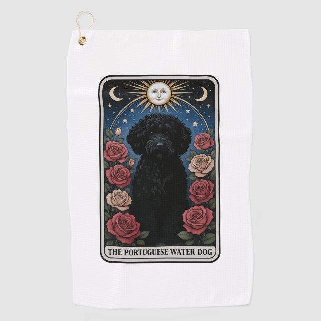 Portuguese Water Dog Golf Towel (Front)
