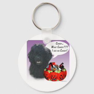 Portuguese Water Dog Halloween Candy Keychain