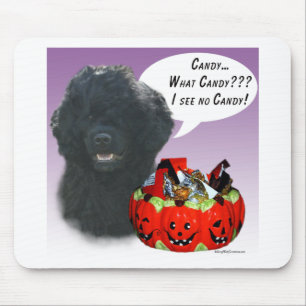 Portuguese Water Dog Halloween Candy Mouse Pad