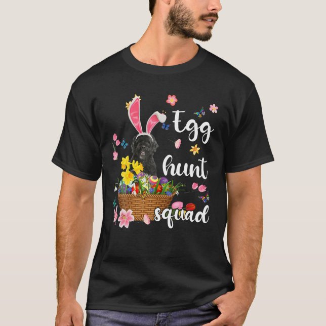 Portuguese Water Dog Happy Easter Day Colourful Eg T-Shirt (Front)
