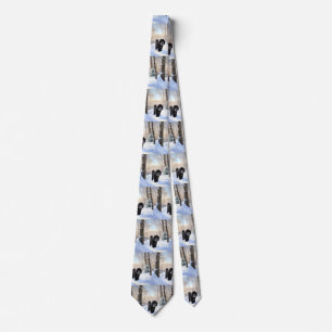 Portuguese Water Dog Let It Snow Christmas Tie