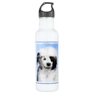 Portuguese Water Dog Painting - Original Dog Art 710 Ml Water Bottle