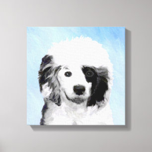 Portuguese Water Dog Painting - Original Dog Art Canvas Print