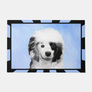 Portuguese Water Dog Painting - Original Dog Art Doormat