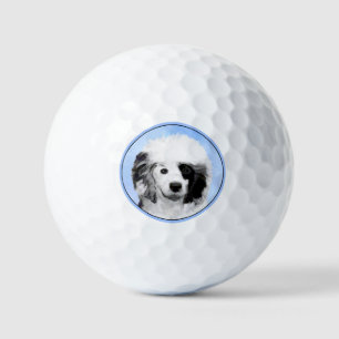 Portuguese Water Dog Painting - Original Dog Art Golf Balls